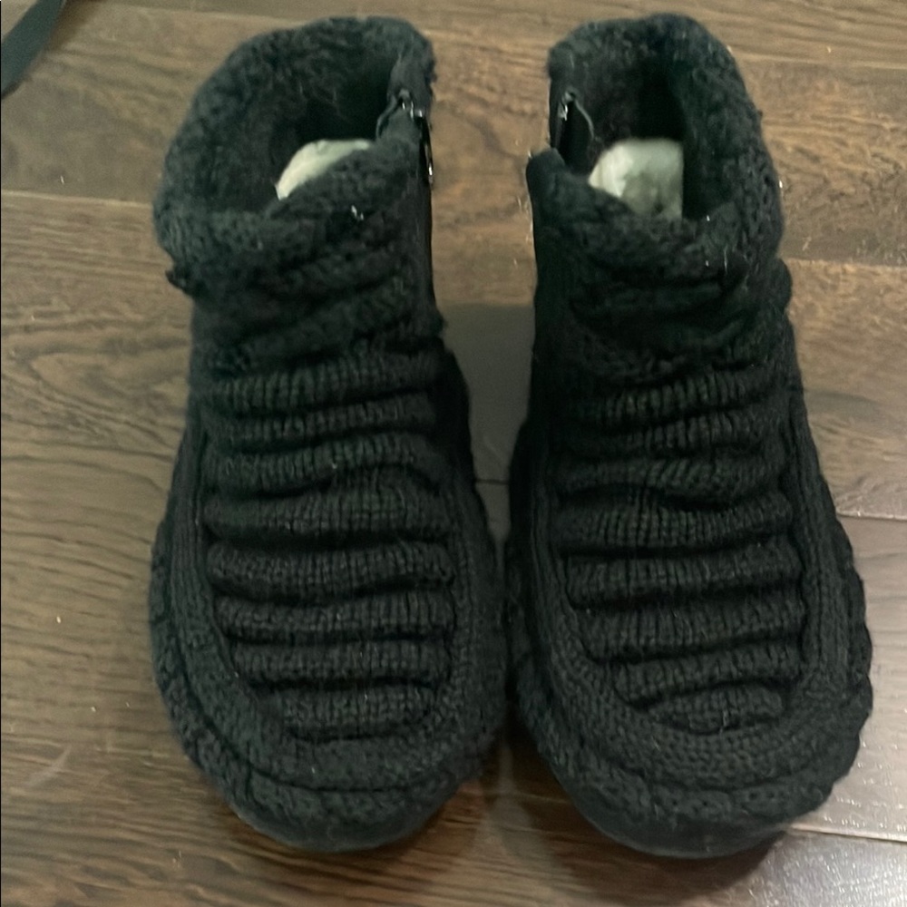 UGG Cozy Black Knit Boots